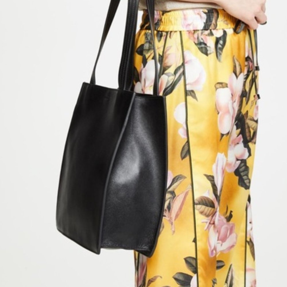BAGGU Black Milled Leather Medium Retail Tote Garmentory